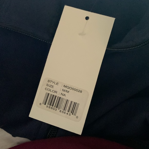 Navy blue men’s fleece zip-up size medium - Picture 5 of 6